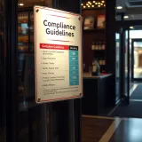 Signage showing guidelines for liquor sale compliance in retail and hospitality venues