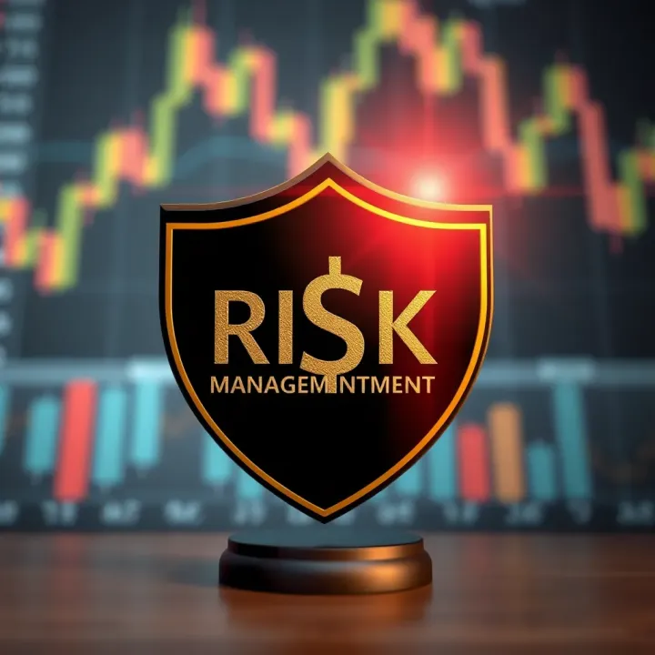 Risk Management Strategies in Forex Trading Conceptual illustration of risk management in forex trading with shield and currency symbols