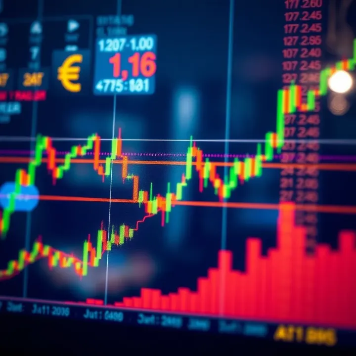 Detailed forex trading chart showing currency fluctuations in Johannesburg market