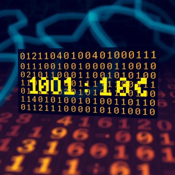 Diagram illustrating the relationship between hexadecimal and binary values