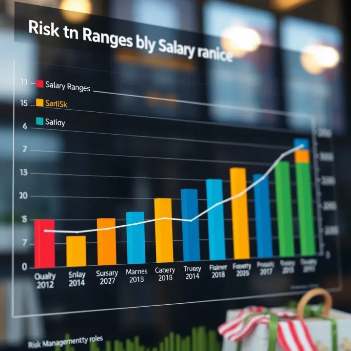 Graph depicting salary ranges for risk management roles across various industries in South Africa