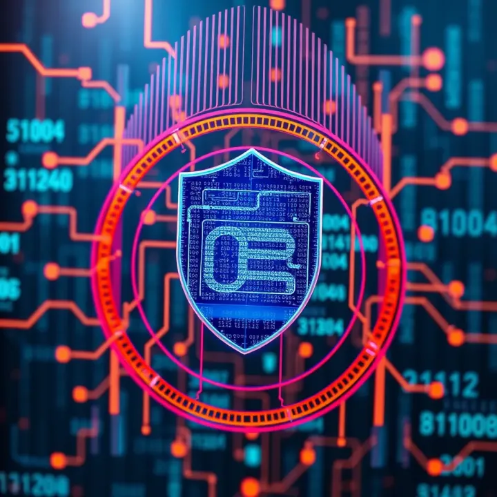 Security Measures for Binary Applications Visual representation of security layers protecting binary applications in digital environments