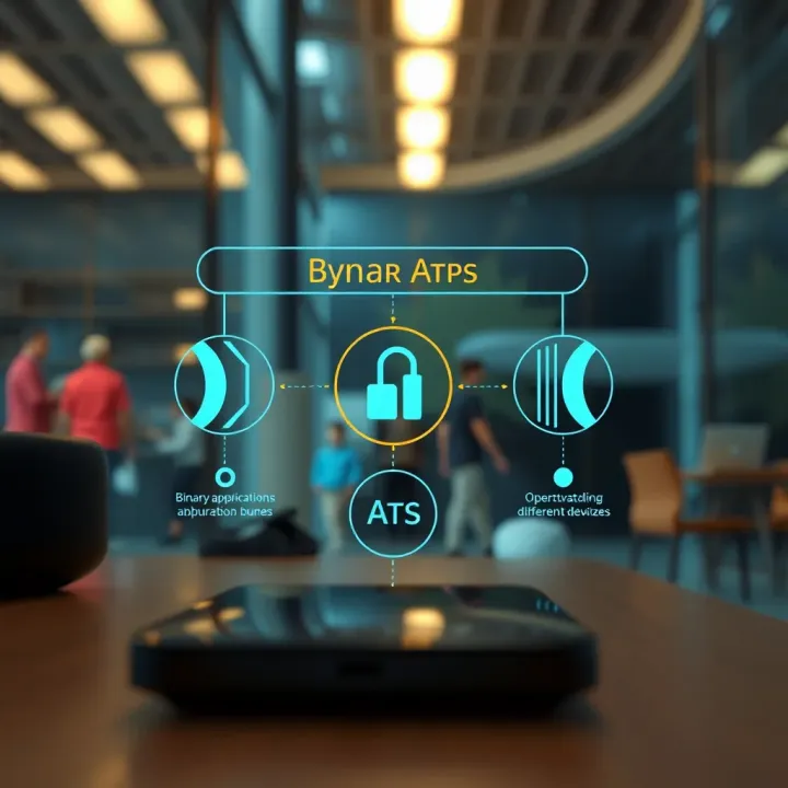 Diagram illustrating how binary applications interact with operating systems across different devices