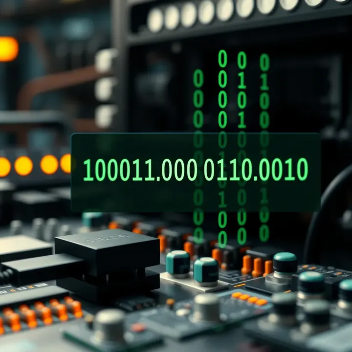 Diagram illustrating the function of a binary encoder converting multiple input lines into a binary code output