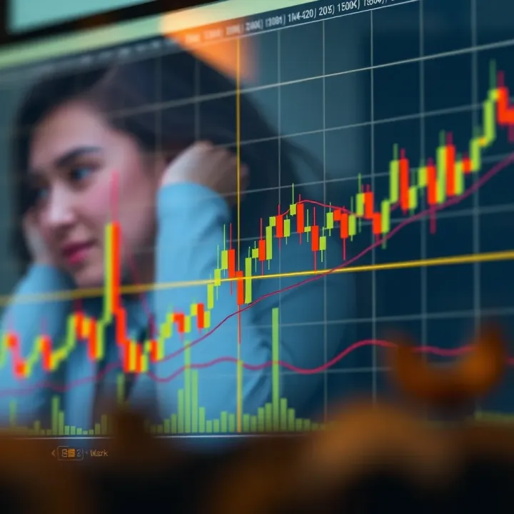 Illustration of a classic head and shoulders chart pattern indicating potential trend reversal
