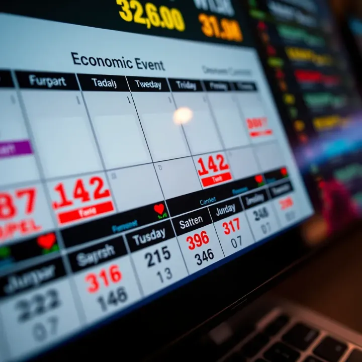 Calendar highlighting important economic event dates impacting financial markets
