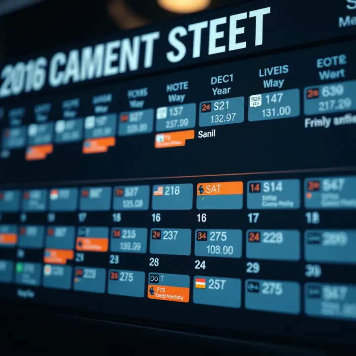 Economic calendar highlighting important global financial events and data releases
