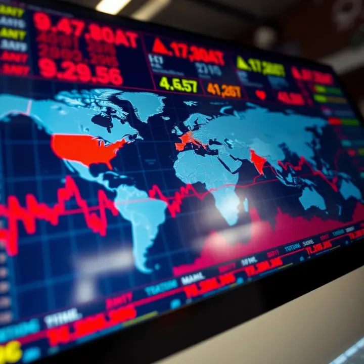 Global forex trading sessions map showing market activity across different time zones