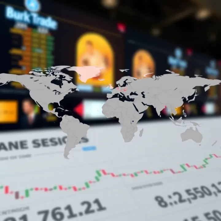 Global forex trading sessions illustrating the opening and closing times across different regions
