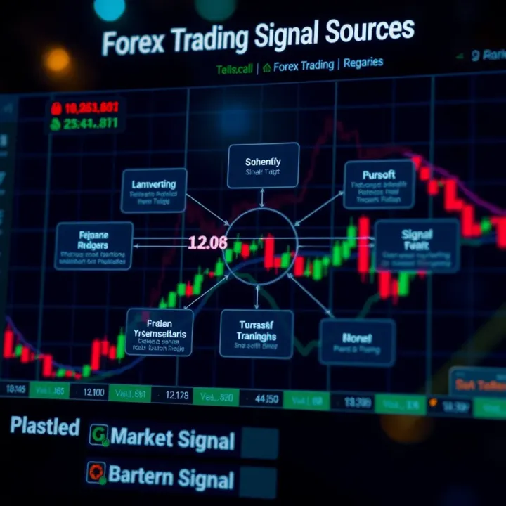 Diagram illustrating different sources and types of forex trading signals