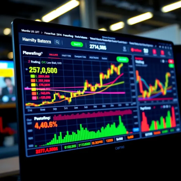Trading Platform Dashboard for Forex Traders Illustration of a trading platform dashboard displaying account balance and market data for forex traders