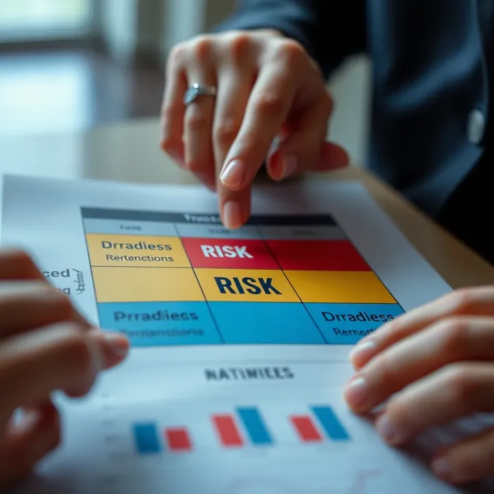 Visual representation of risk levels in a matrix highlighting critical areas for resource allocation in a business environment