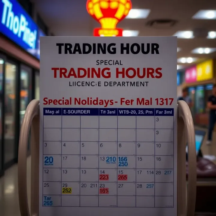 Xavier Junction Licence Department Trading Hours
